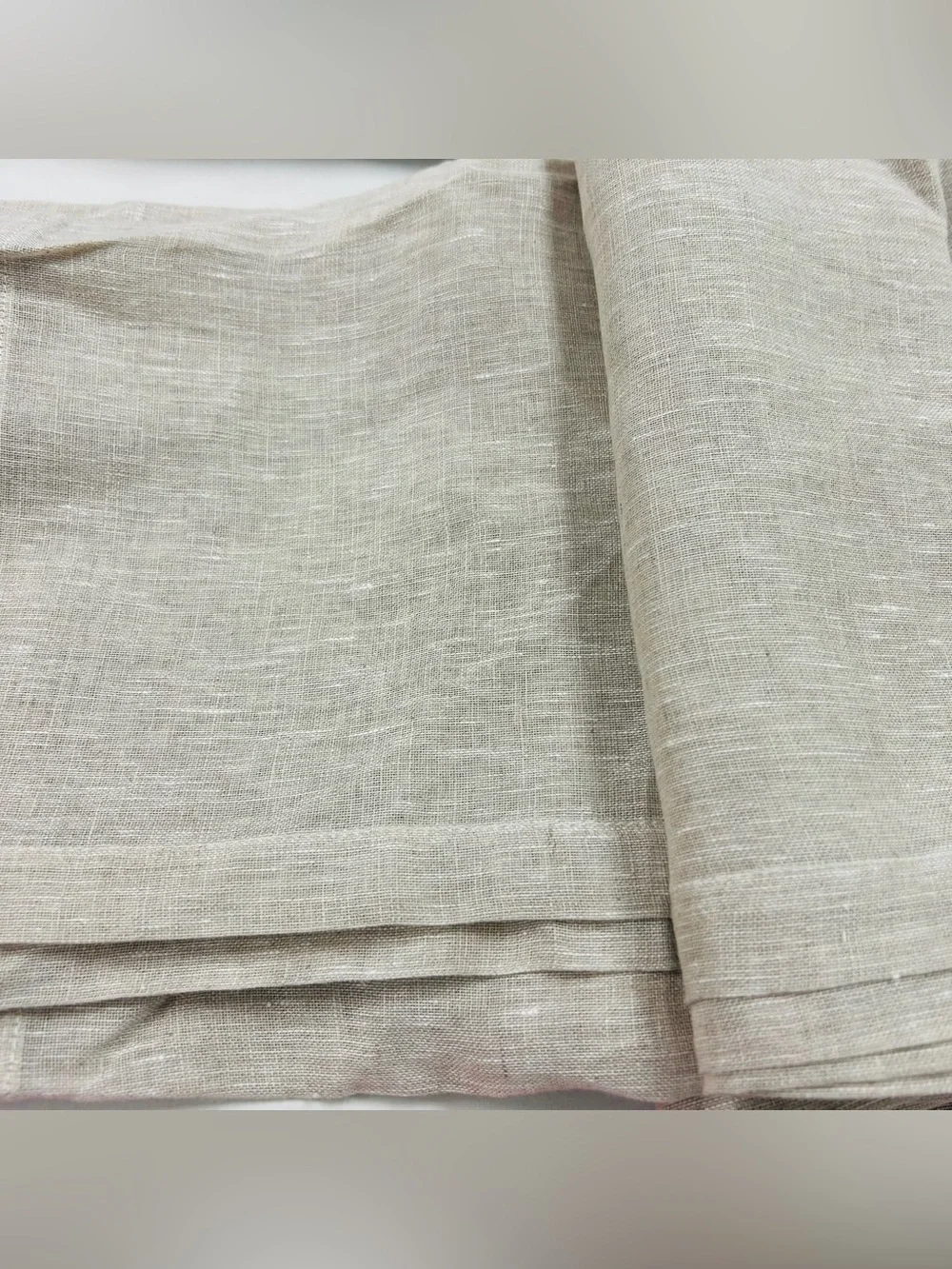 NWOT QUINCE Set Of 2 48x108 European Linen Sheer Curtains Flax 8377